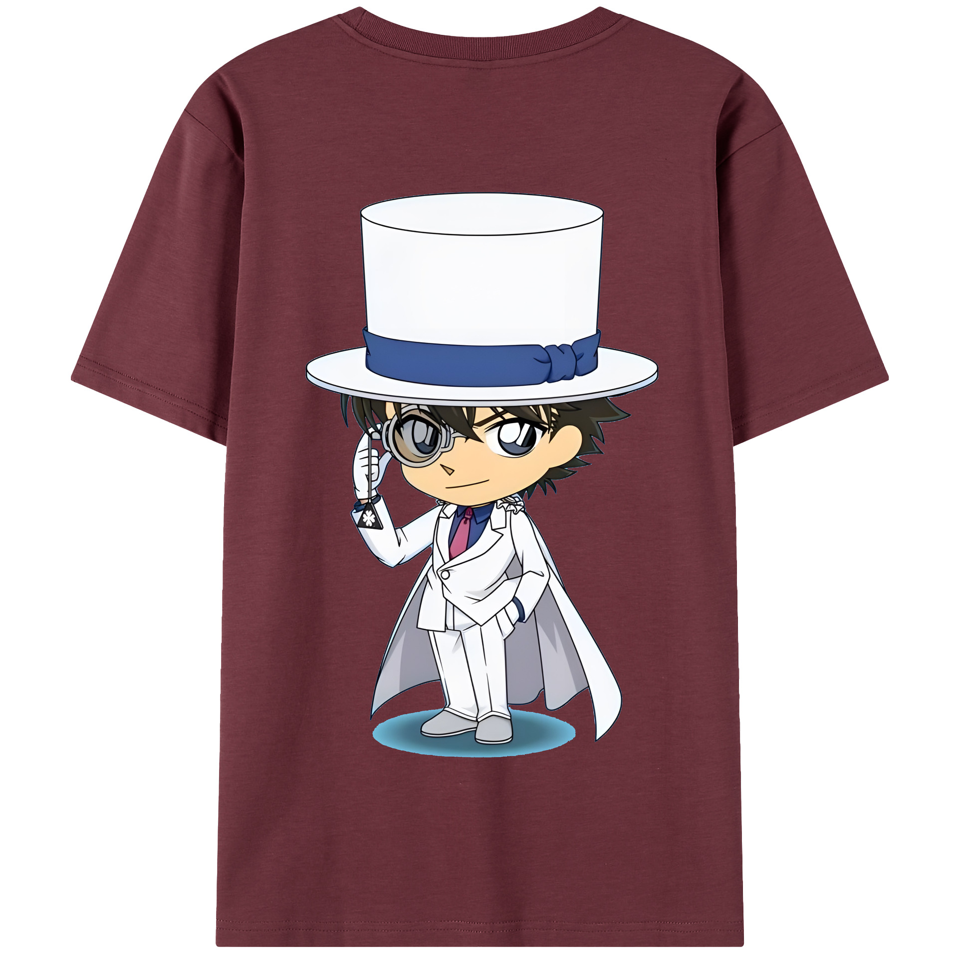 （画像用） 名探偵コナン くろば かいと Detective Conan Kuroba Kaito 綿100％半袖Tシャツ（背面プリント）